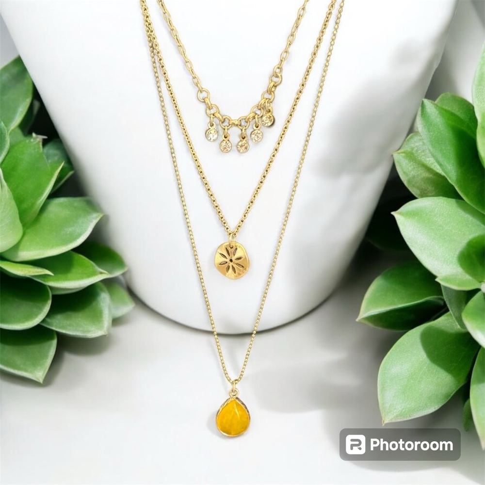Gold Layered Necklace Set